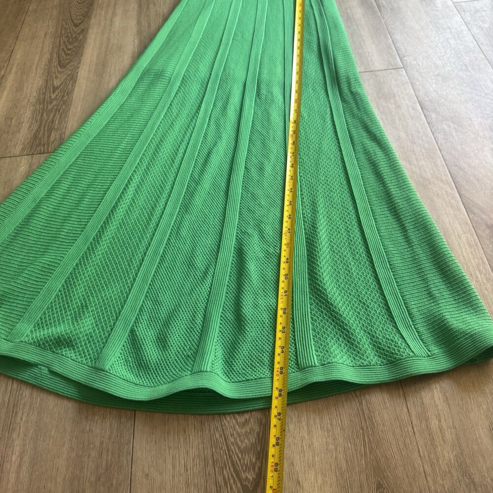 THE KOOPLES Scalloped Rib Knit Maxi Dress Sz M Emerald Green Romantic MSRP $415 - Picture 15 of 15
